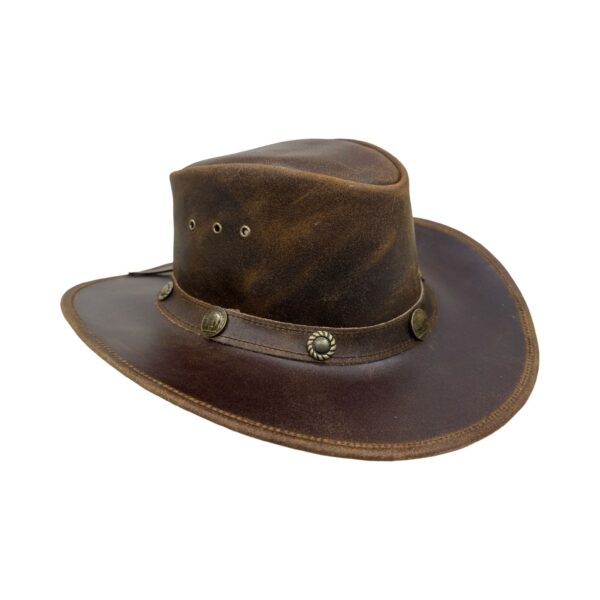 Cowboy Brown Combat Leather Hat