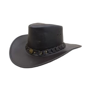 Cowboy Dark Brown Leather Hat