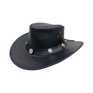 Cowboy Black Leather Hat