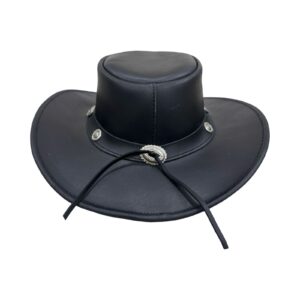 Cowboy Black Leather Hat